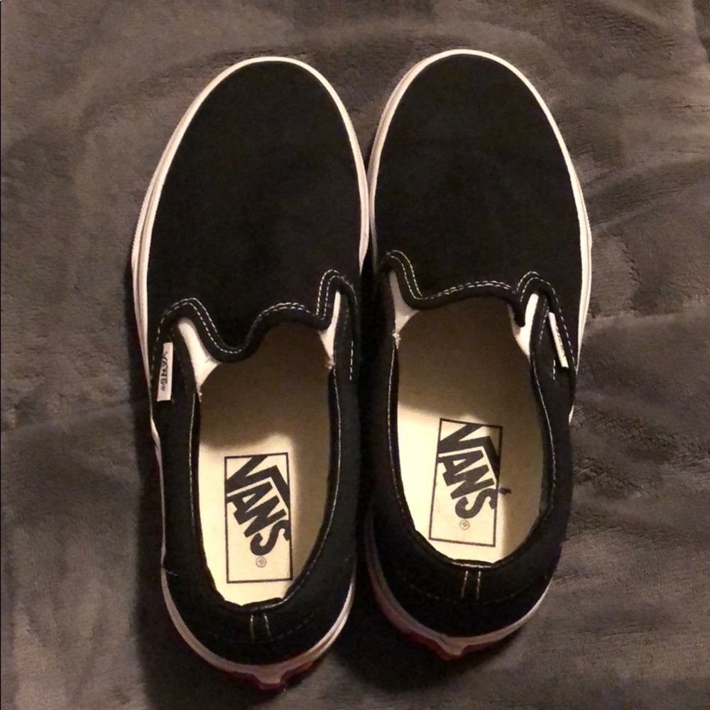 Black slip on Vans
